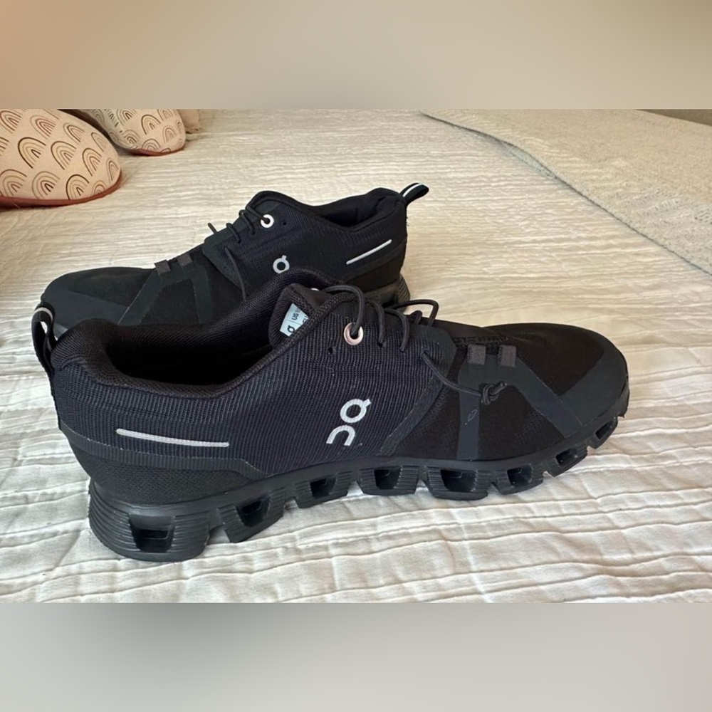 On cloud woman’s shoes